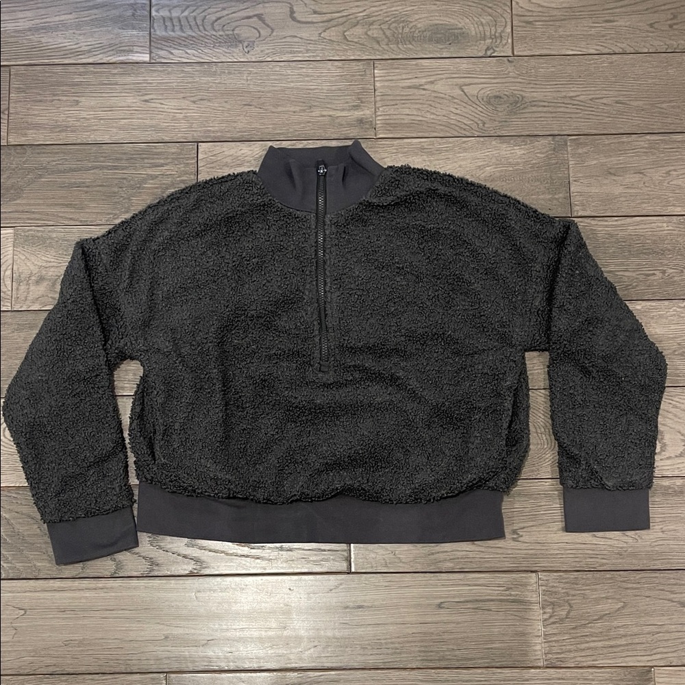 Fabletics Dark Gray Polar Fleece Pullover